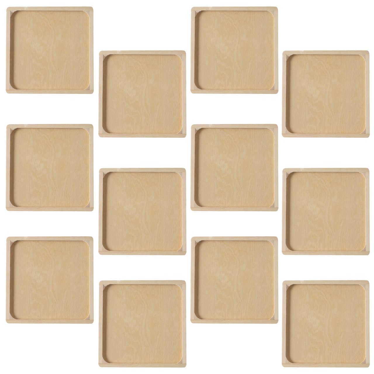 12 Pack: 8.75" Square Mosaic Wood Plaque by Make Market®